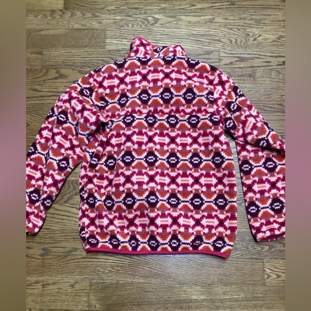 Patagonia Synchilla quarter snap pullover Pink and orange Aztec Print Size Small - Picture 4 of 8